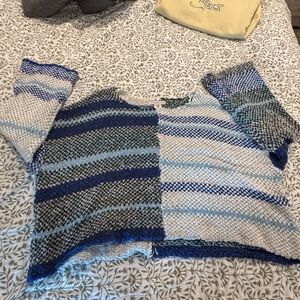 Sincerely Jules Blue and Gray Knit Sweater